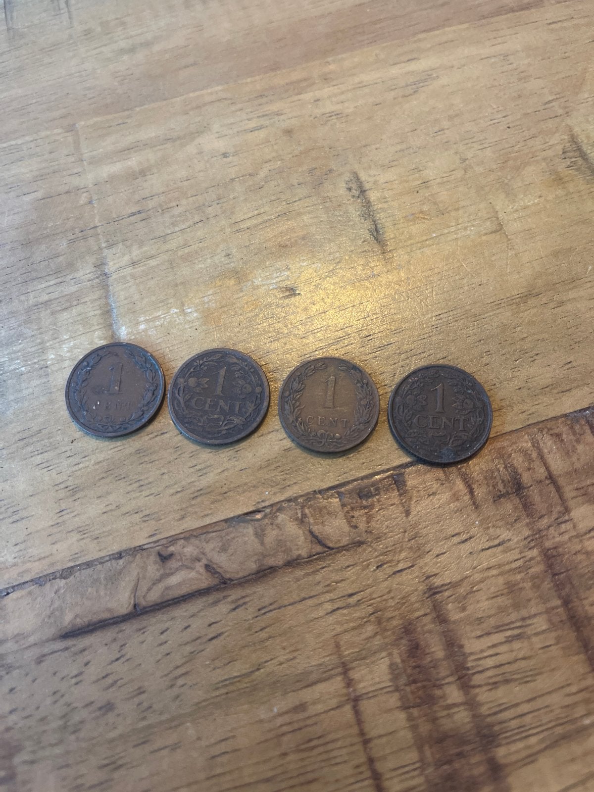 Set van 4 Nederlandse 1 cent munten 1900 - 1939, Postzegels en Munten, Munten | Nederland, Ophalen of Verzenden, Koningin Wilhelmina
