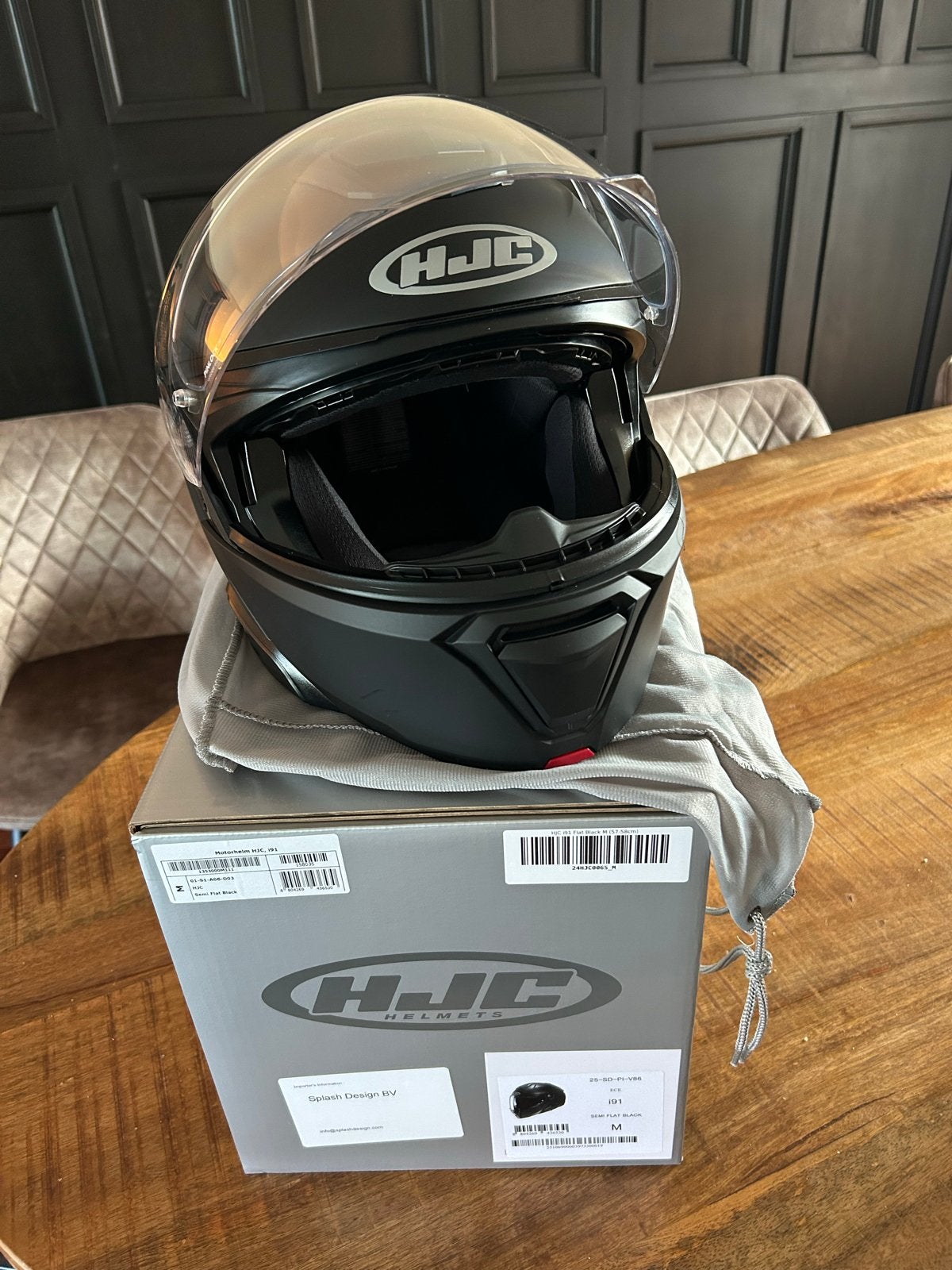 *NIEUW*  HJC i91 Systeemhelm - Semi Flat Black - Maat M, Ophalen, M, Systeemhelm, Heren