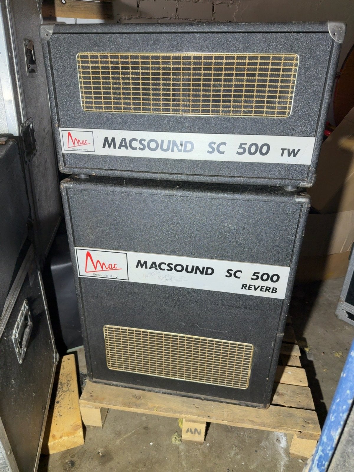 Leslie Macsound SC 500 TW en SC 500 Reverb versterkerset, Muziek en Instrumenten, Ophalen of Verzenden, Gebruikt, Minder dan 500 watt