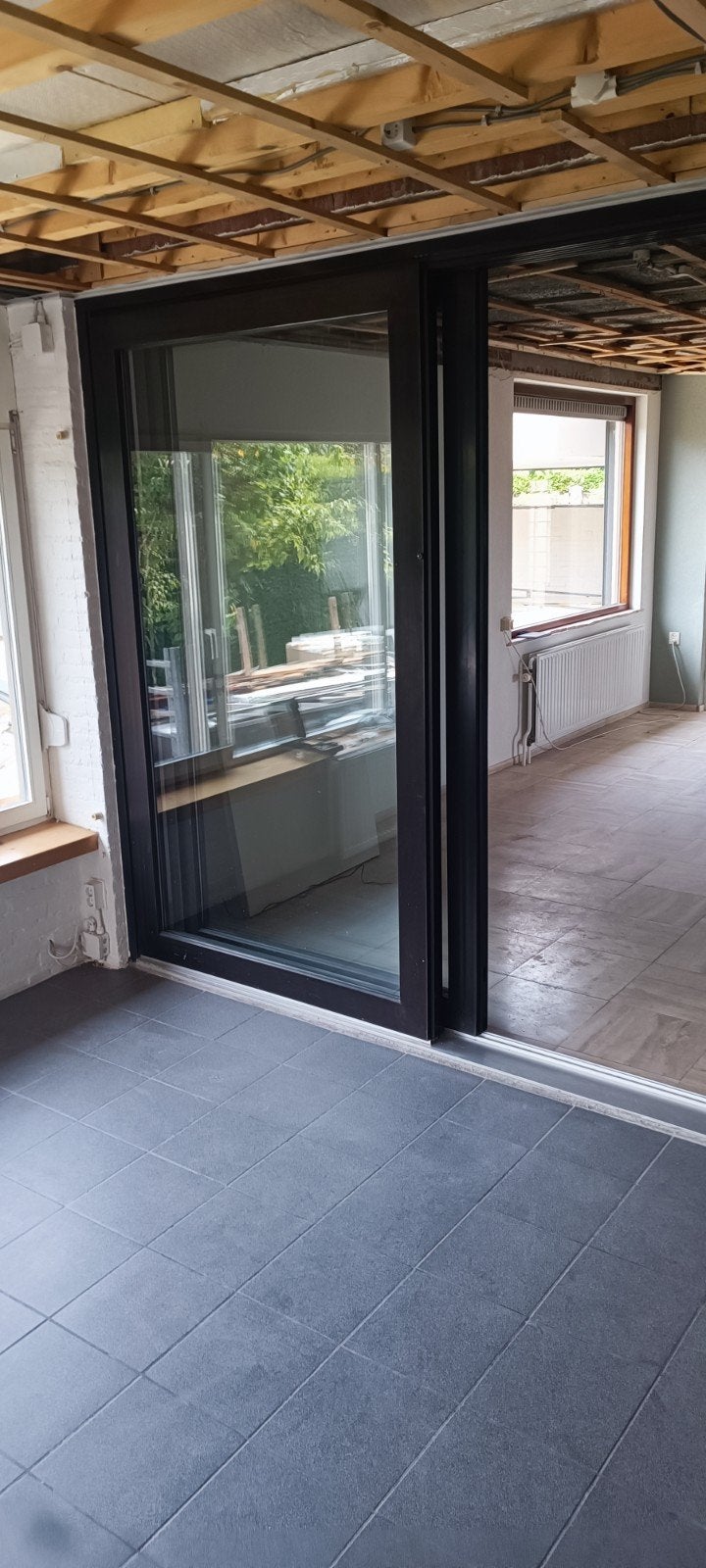 Kunststof schuifpui 272 breed x250 hoog, Ophalen, Gebruikt, 120 cm of meer, Buitendeur