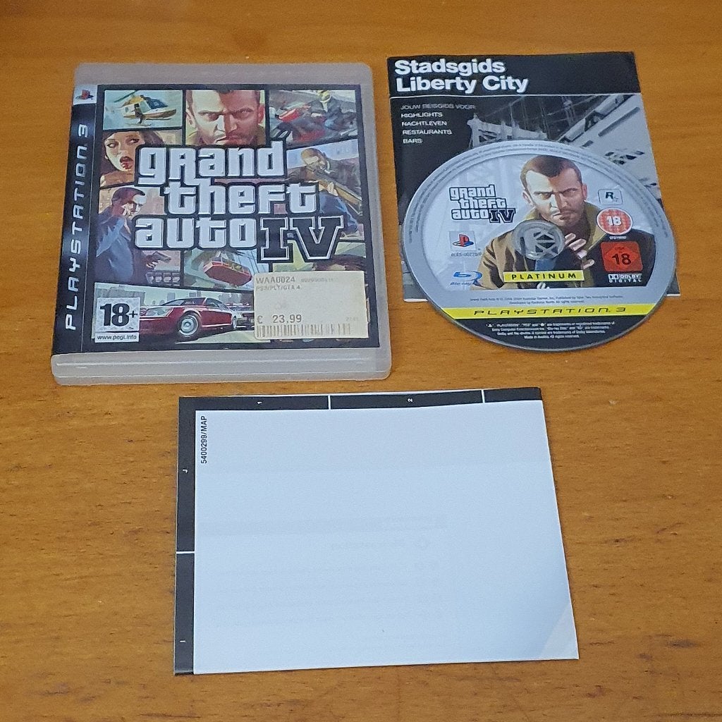 PS3 | Grand Theft Auto IV | GTA IV met POSTER MAP, Avontuur en Actie, Gebruikt, Vanaf 18 jaar, 1 speler