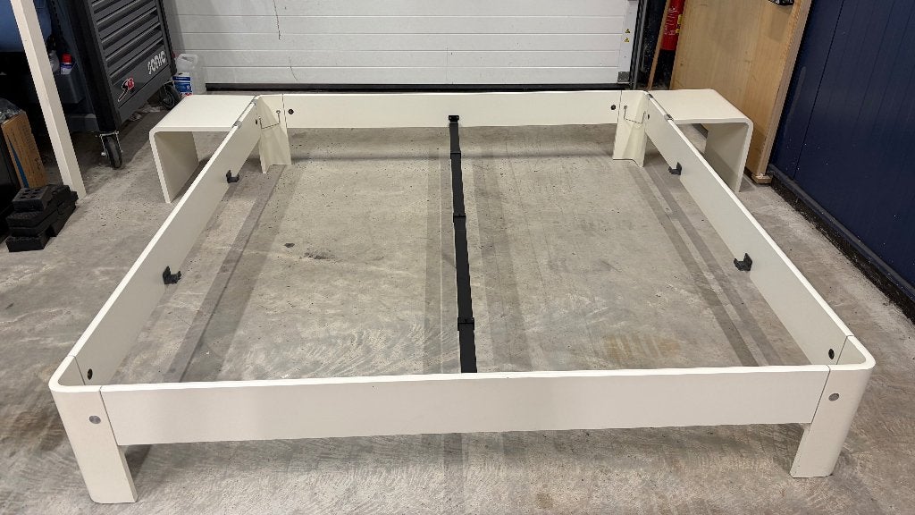 Auping Auronde wit 180x200 incl. spiralen, Huis en Inrichting, Slaapkamer | Bedden, Ophalen, Gebruikt, Wit, Tweepersoons