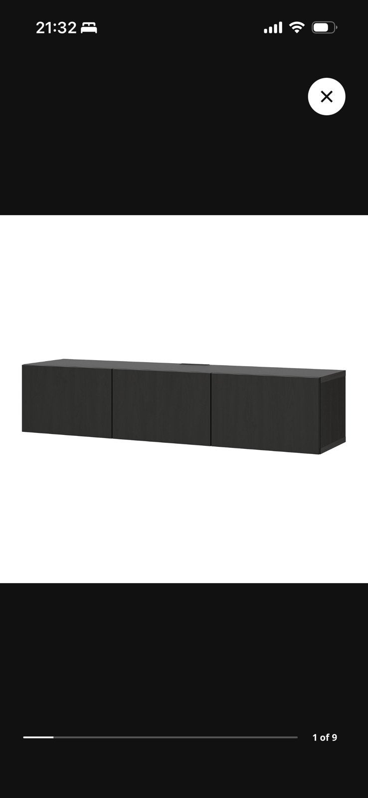 Zwarte houtlook tv meubel, 150 tot 200 cm, Ophalen of Verzenden, Zo goed als nieuw, Minder dan 100 cm