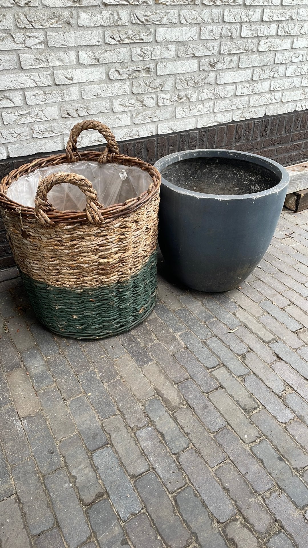 Tuin en binnenpot voor planten, Ophalen, Minder dan 30 cm, Rond, Zo goed als nieuw