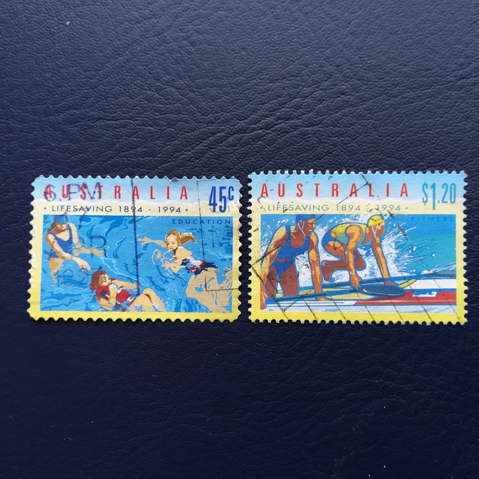 Australische postzegels - Lifesaving 1894-1994, Postzegels en Munten, Ophalen of Verzenden, Gestempeld, Sport