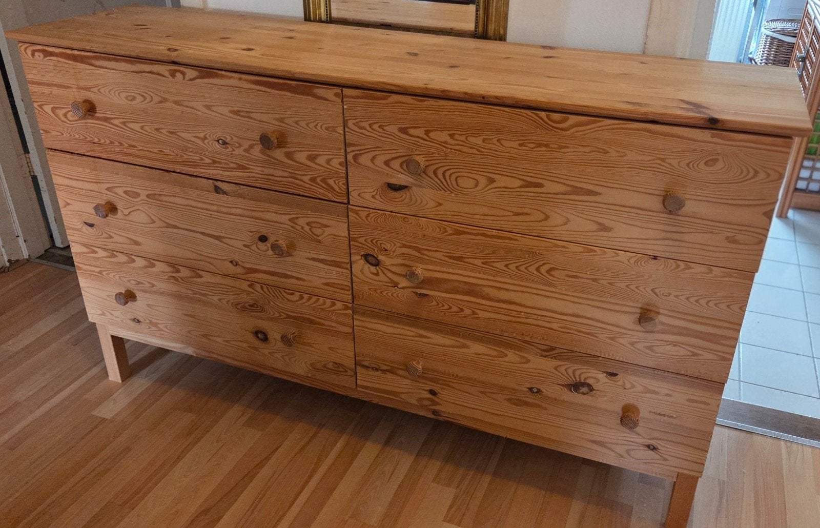 Ikea Tarva ladekast met 6 lades, Huis en Inrichting, Kasten | Dressoirs, Ophalen, Gebruikt, 100 tot 150 cm, Met lade(s)