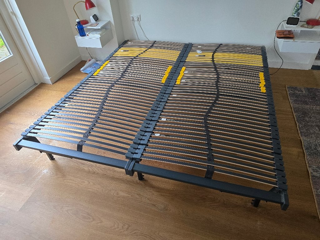 Twee lattenbodems 90 x 210 Beter Bed, Huis en Inrichting, Ophalen, Gebruikt, 90 cm, 210 cm
