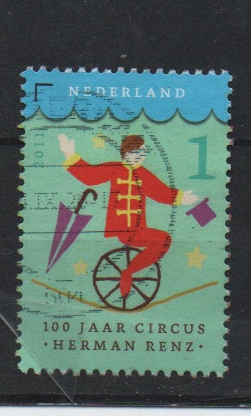 ‹(•¿•)› nl m0486 circus renz, Ophalen of Verzenden, Na 1940, Gestempeld
