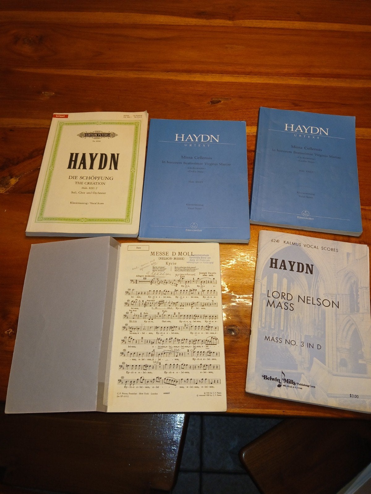 Haydn bladmuziek - Mis en oratoria (diverse uitgaven), Gebruikt, Klassiek, Ophalen of Verzenden, Koor
