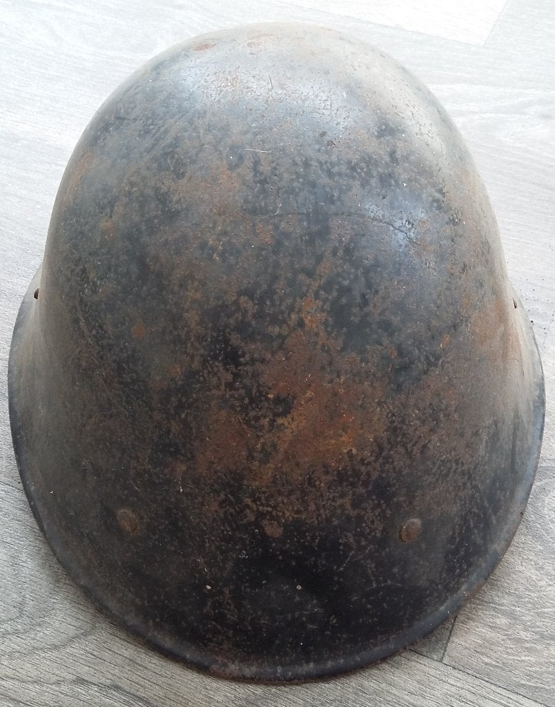 Omstreeks 1940 Nederlandse Civiele Helm Zwart model M40c, Nvt., Ophalen of Verzenden, Nederland, Landmacht