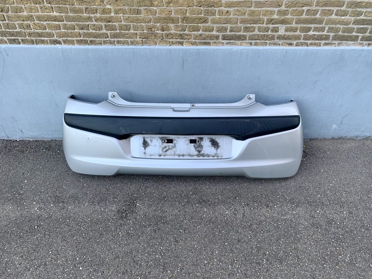 nissan pixo achterbumper 2009 tot 2014 grijs zilvergrijs, Gebruikt, -, -, Achter
