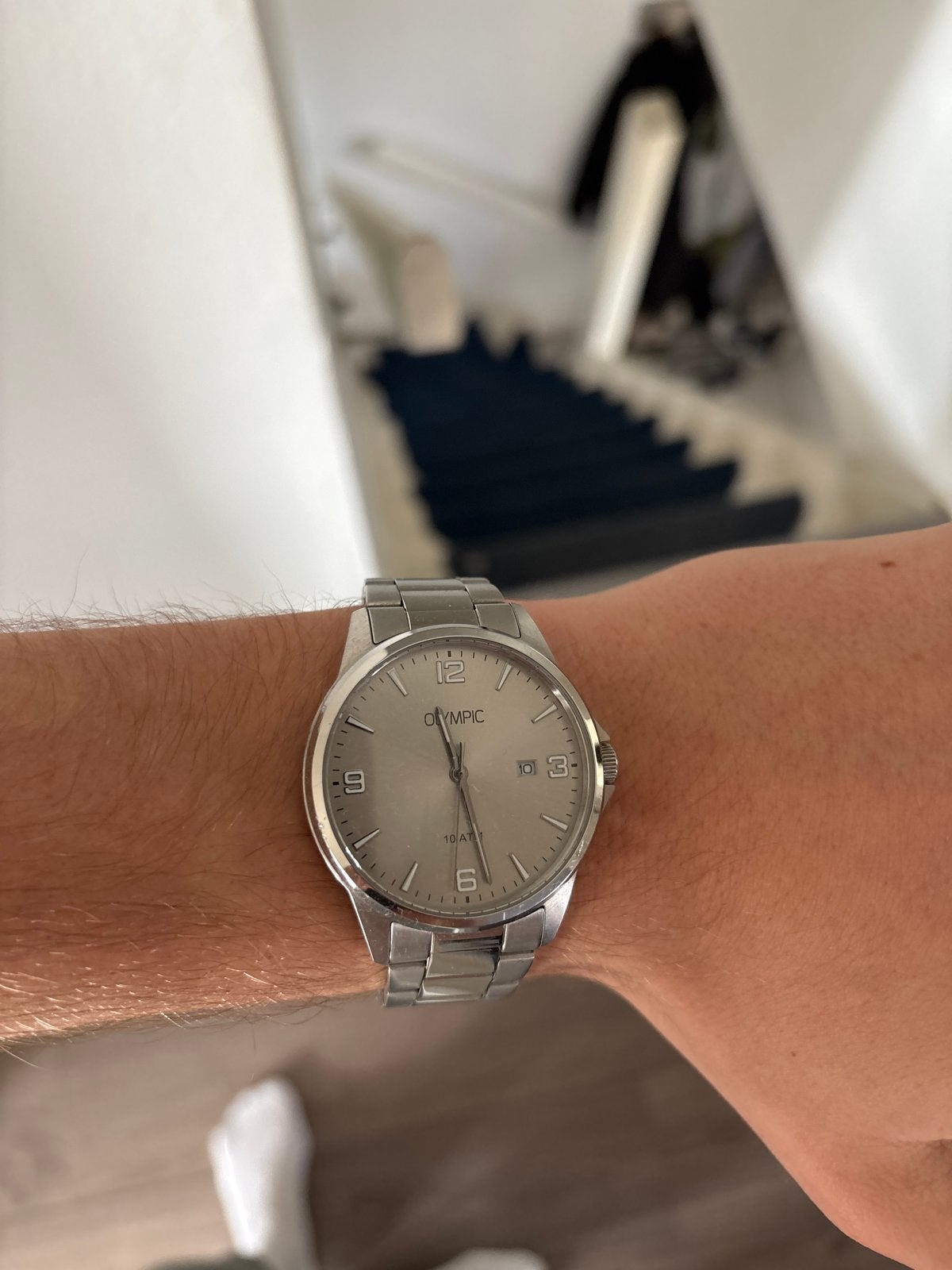 Olympic horloge - Zo goed als nieuw met lichte krasjes, Sieraden, Tassen en Uiterlijk, Overige merken, Staal, Polshorloge, Ophalen of Verzenden
