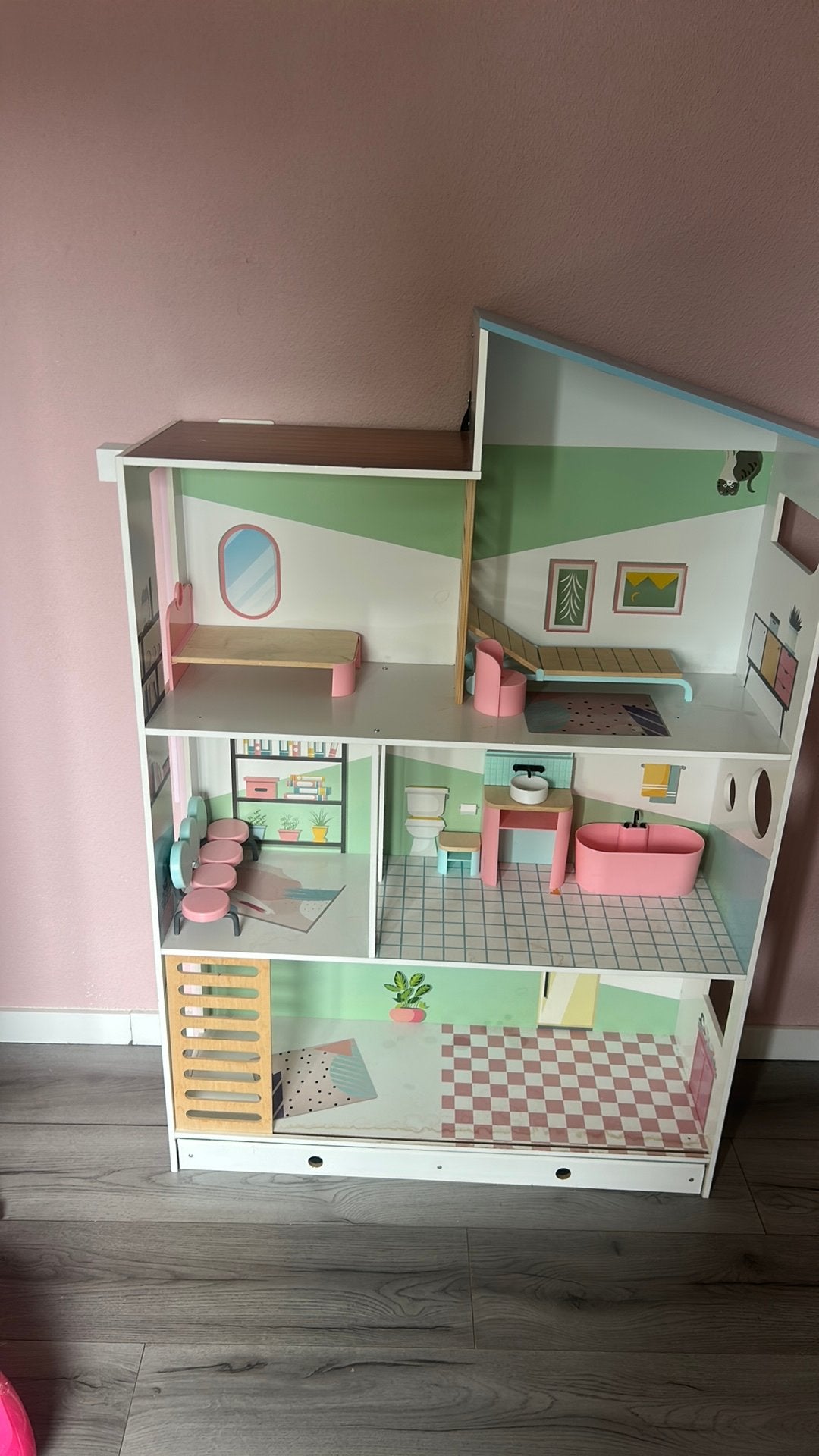 Poppenhuis gratis, Ophalen of Verzenden, Gebruikt, Poppenhuis