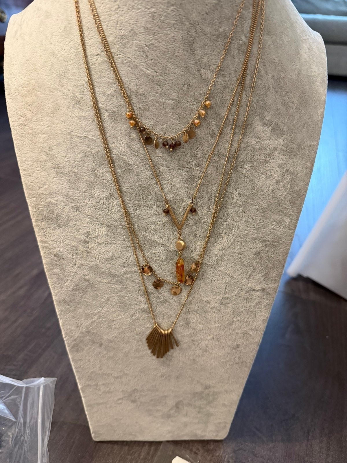 Partij 6 stuks mooie lange kettingen 41/7, Sieraden, Tassen en Uiterlijk, Verzenden, Nieuw, Overige kleuren, Overige materialen