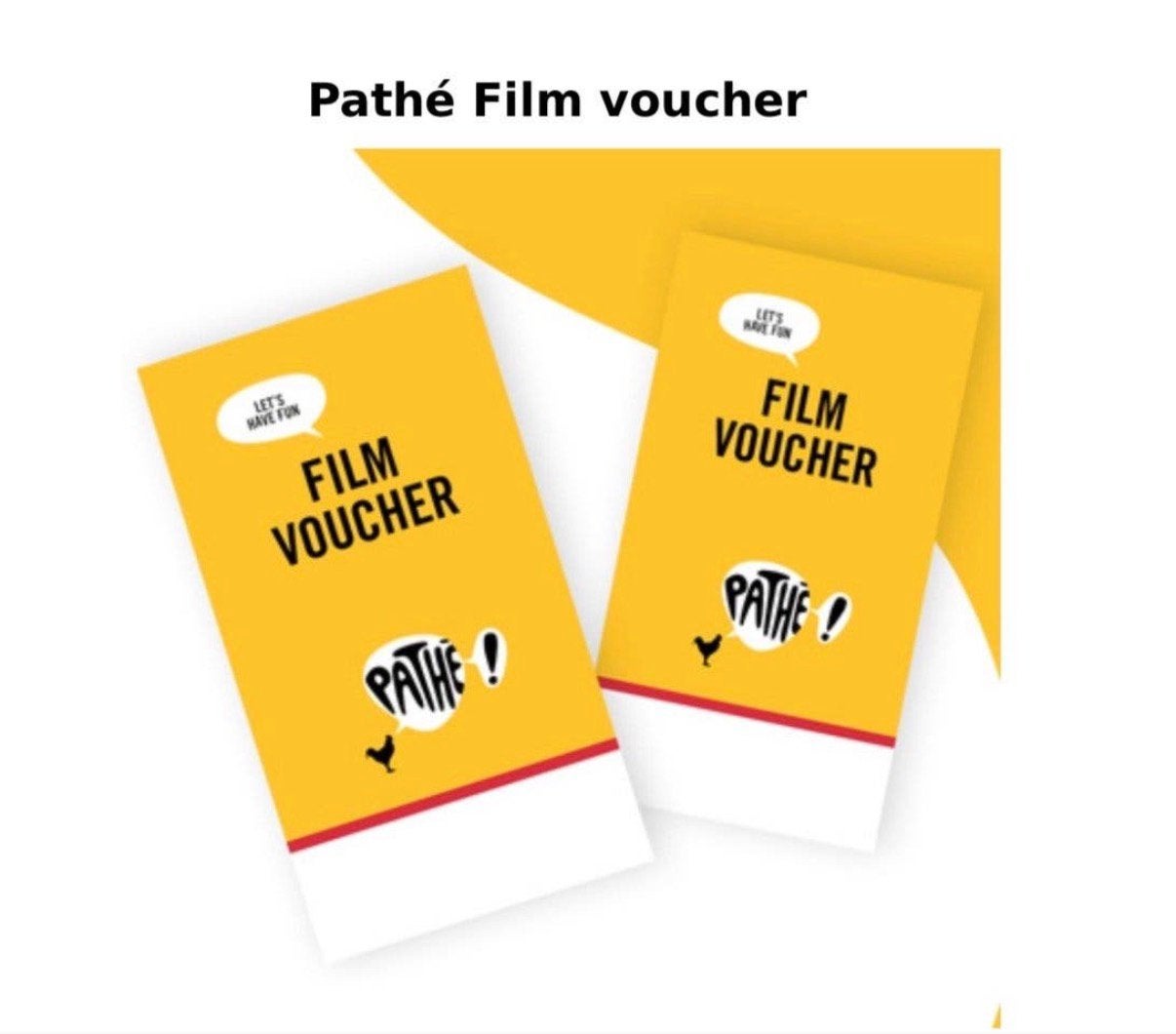 Pathe vouchers / kortingsvouchers / uitje / naar de film, Tickets en Kaartjes, Vrijkaartje alle films