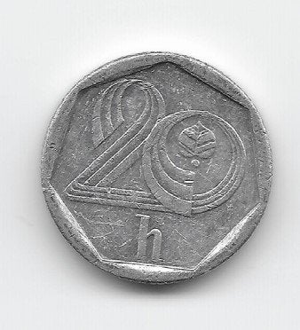 Tsjechië 20 haleru 1997 (b) KM# 2.1, Ophalen of Verzenden, Overige landen, Losse munt