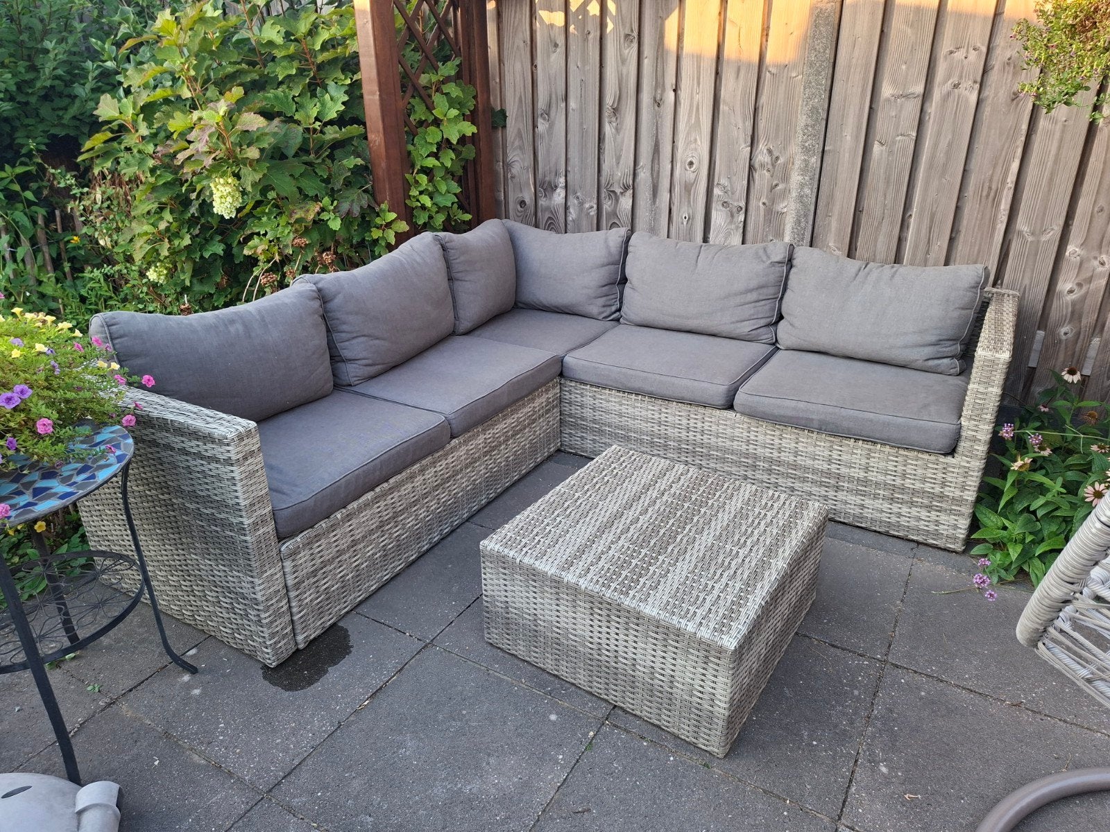 Gratis loungeset, Tuin en Terras, Ophalen, 5 zitplaatsen, Kunststof, Gebruikt