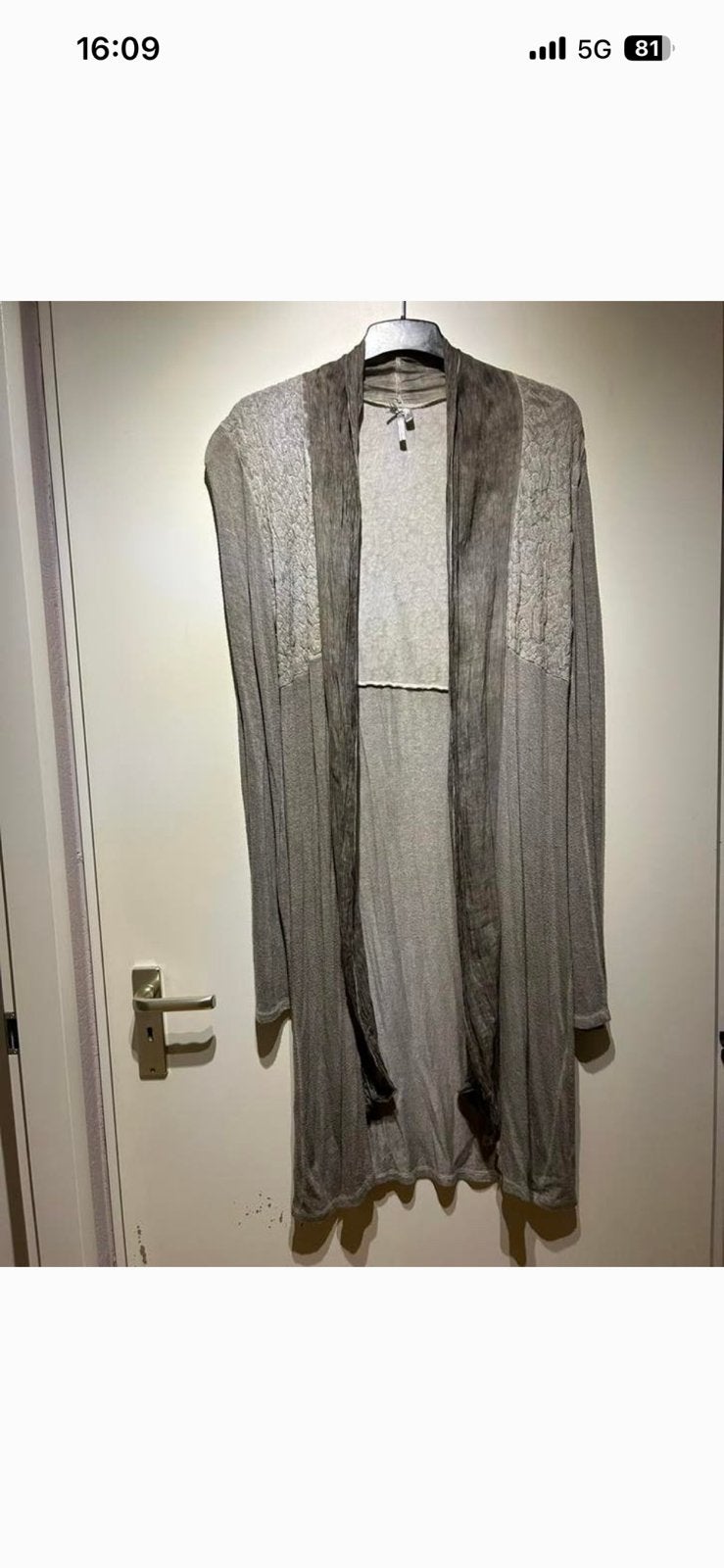 40 -42 dun geweven lang vest Rainbow collection grijs, Kleding | Dames, Ophalen of Verzenden, Zo goed als nieuw, Maat 42/44 (L)