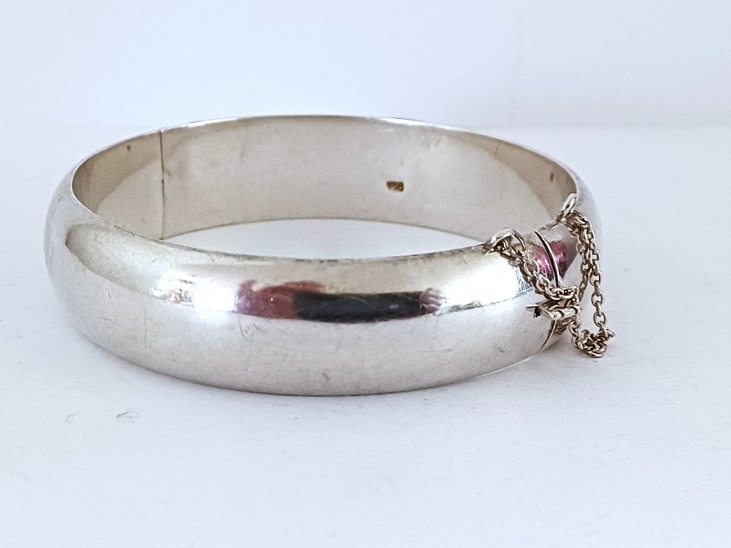 sterling zilver slavenarmband/ bangle met scharnier, Ophalen of Verzenden, Zilver, Armband