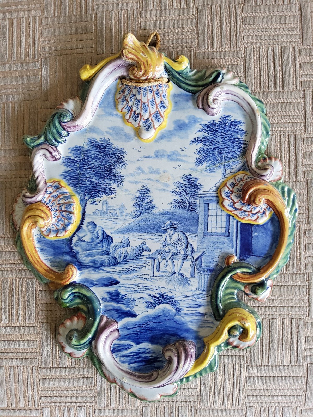 Delfts aardewerk plaquette
Polychrome, Ophalen of Verzenden