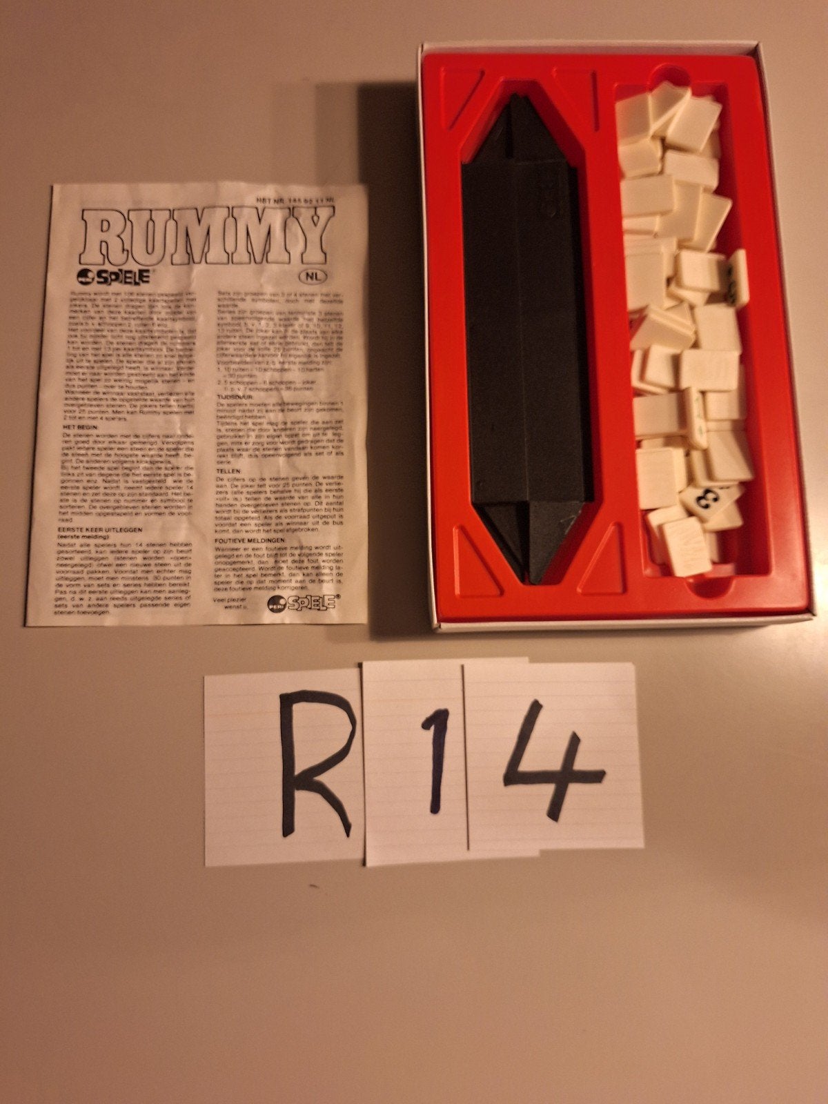 Rummikub, reisversie, compleet met spelregels,, Drie of vier spelers, Ophalen of Verzenden, Gebruikt, Peri Spiele