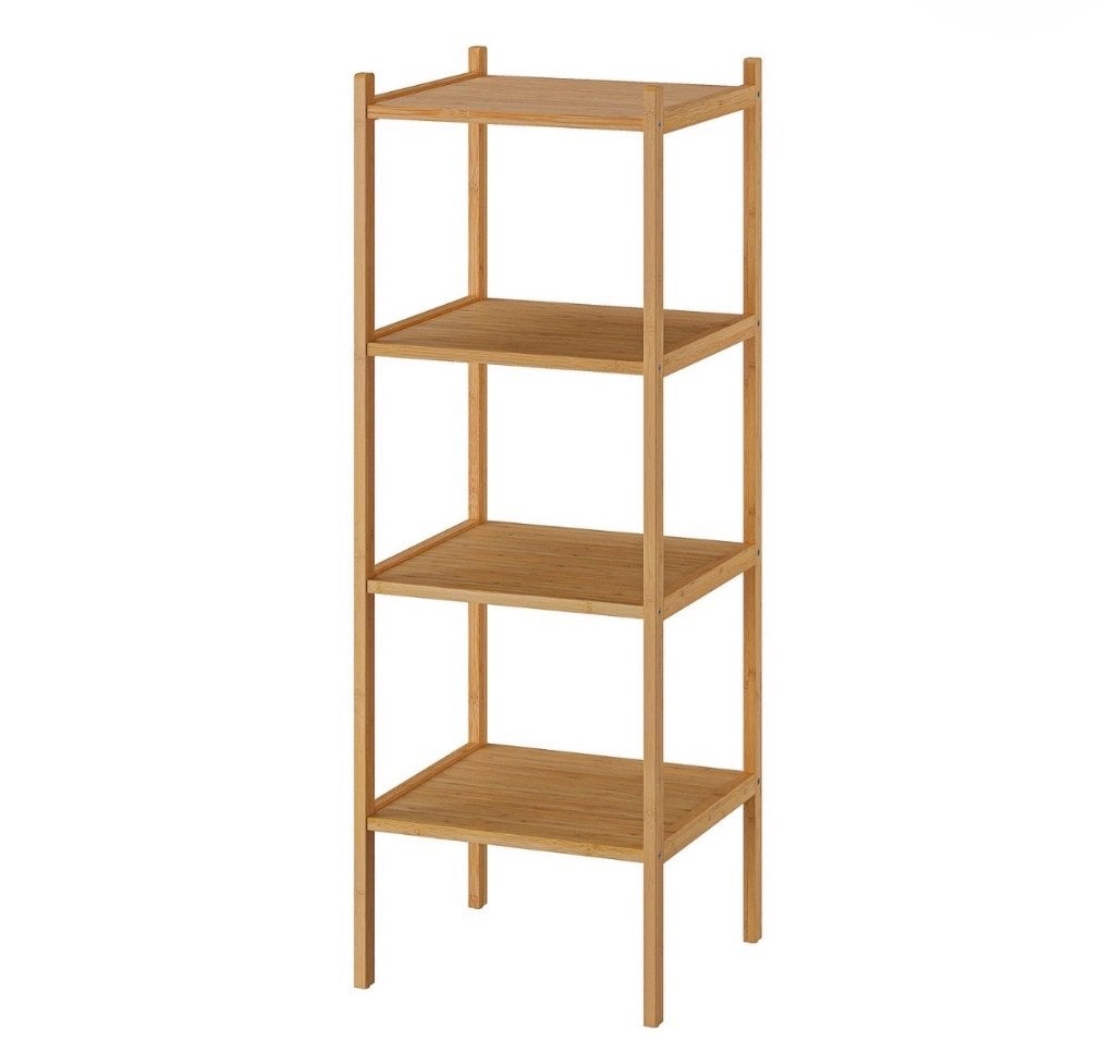 Bamboe badkamer stellingkast (IKEA Rågrund), Ophalen, (Half)hoge kast, Minder dan 50 cm, 100 tot 150 cm