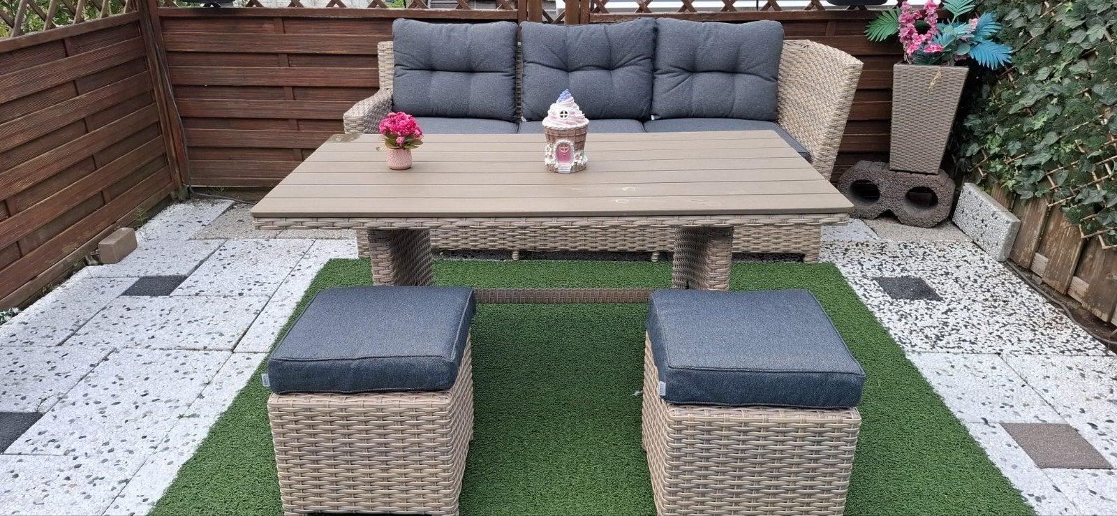 mooi tuinset met diningtafel merk garden impressions, Ophalen, Zo goed als nieuw, Wicker, Bank