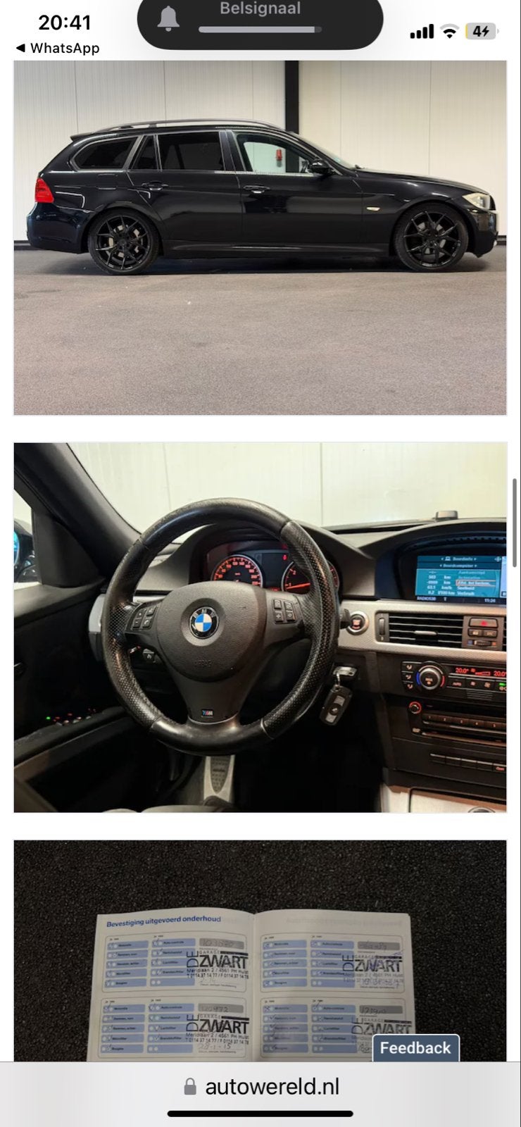 BMW 3-Serie 2.0 318 I Touring 2008 Zwart, Rechts, Nieuw, Ophalen of Verzenden, Bumper