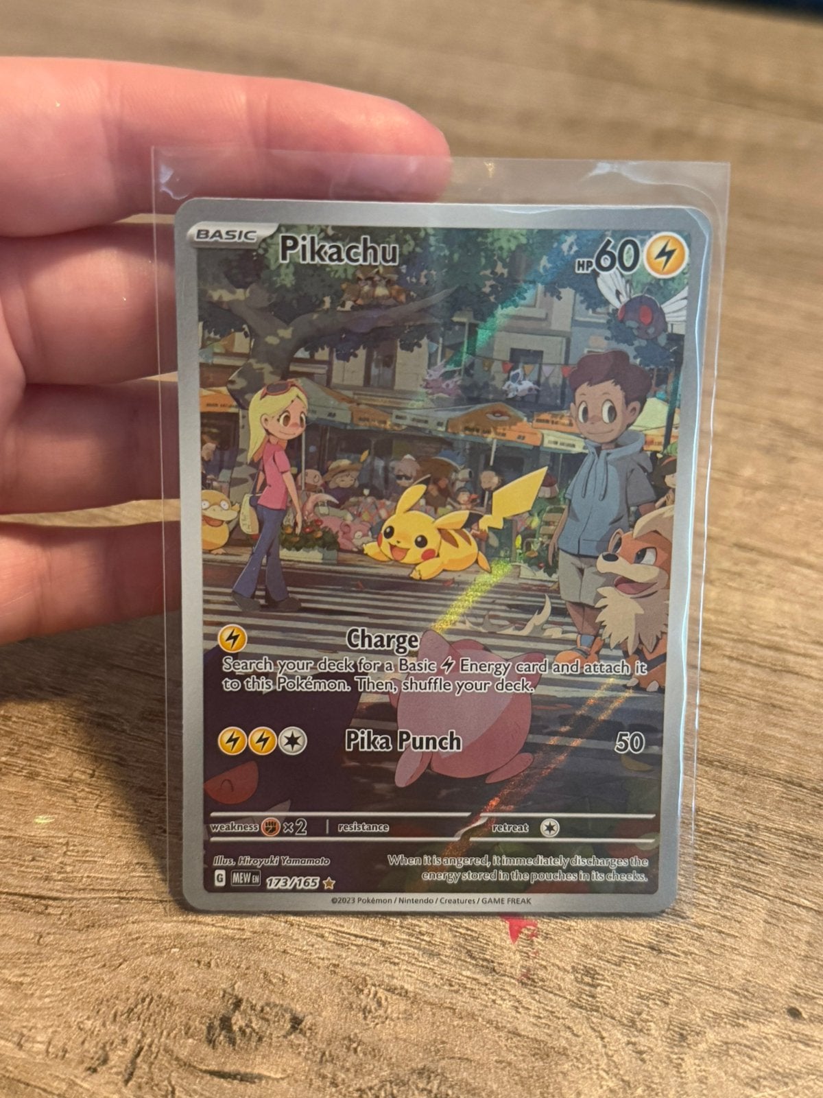 Pikachu 153/165  (151Full Art, English), Ophalen, Zo goed als nieuw