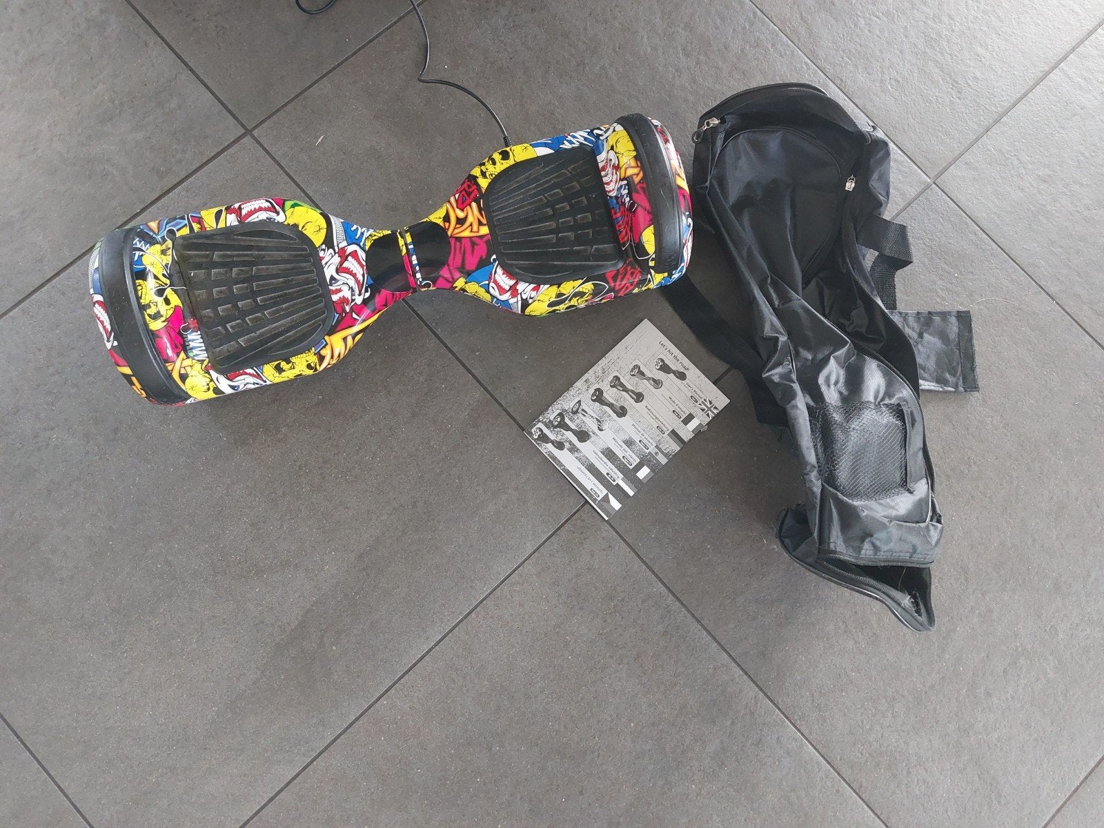 Hoverboard met graffiti design en draagtas, Fietsen en Brommers, Ophalen, Gebruikt, Overige typen, Onbekend