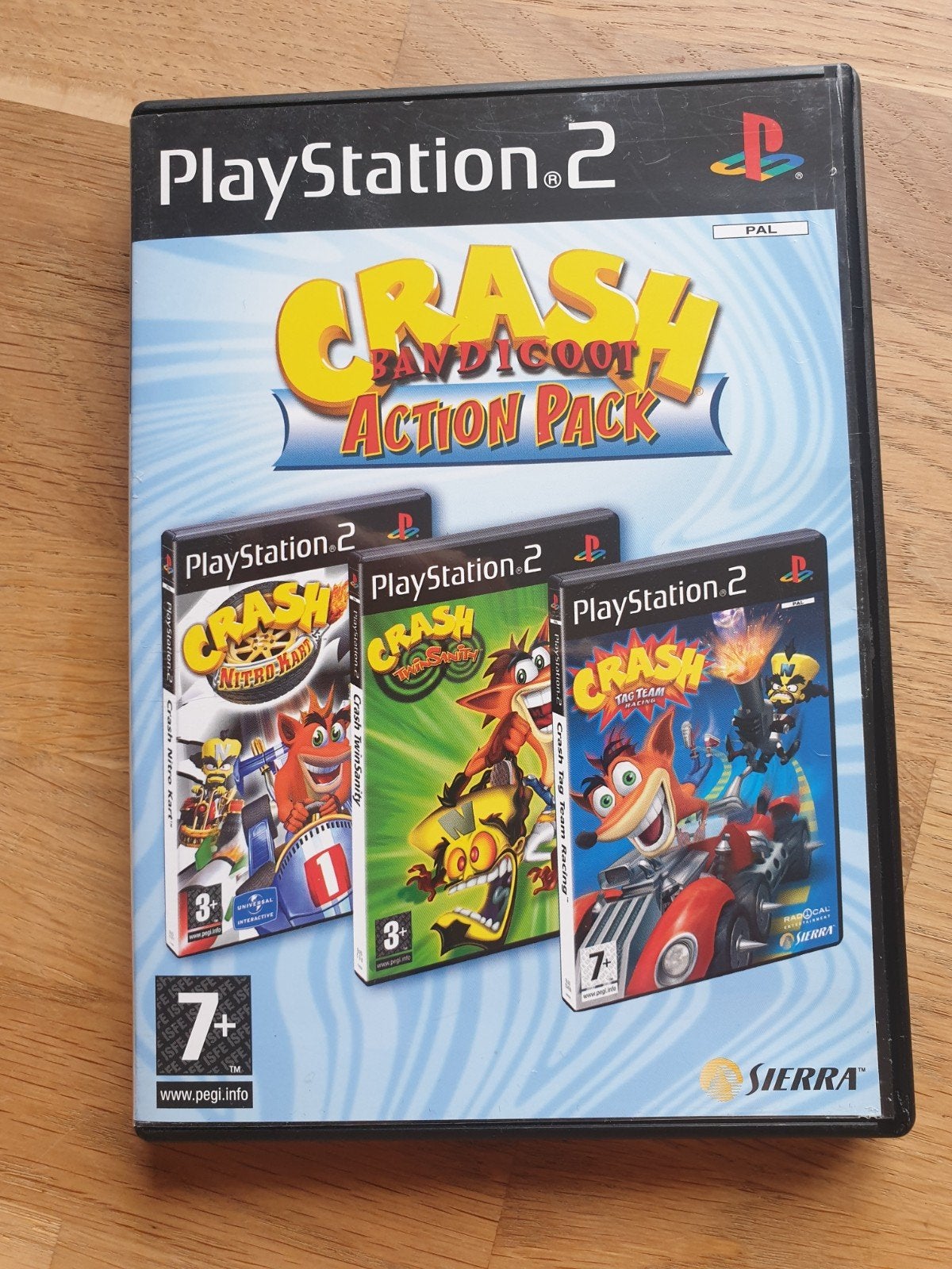 Crash Bandicoot Action Pack PS2 - 3 games in 1!, Avontuur en Actie, Gebruikt, Gekoppelde computers, Ophalen of Verzenden