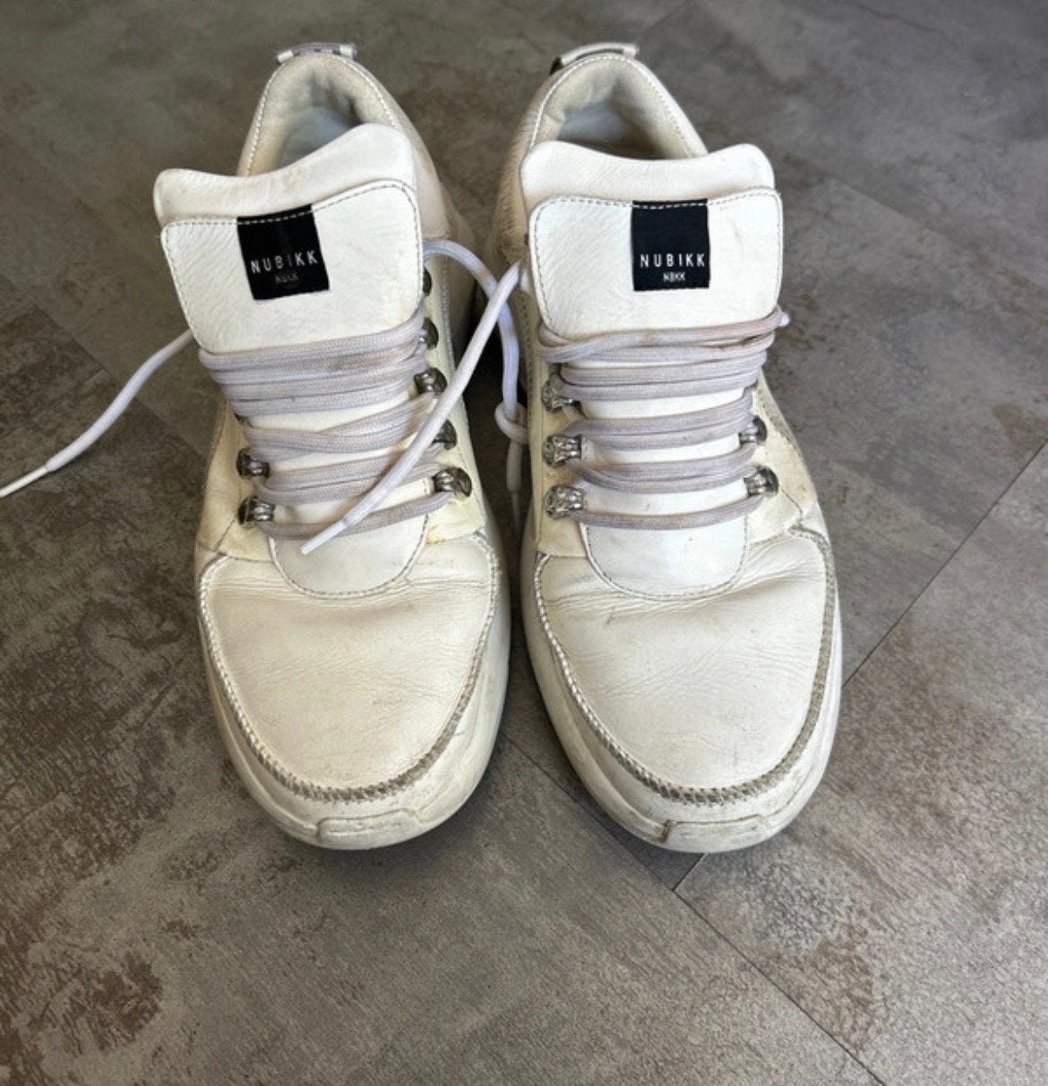Nubikk heren sneakers wit, maat 40 - Zo goed als nieuw, Wit, Ophalen of Verzenden, Sneakers of Gympen, Zo goed als nieuw