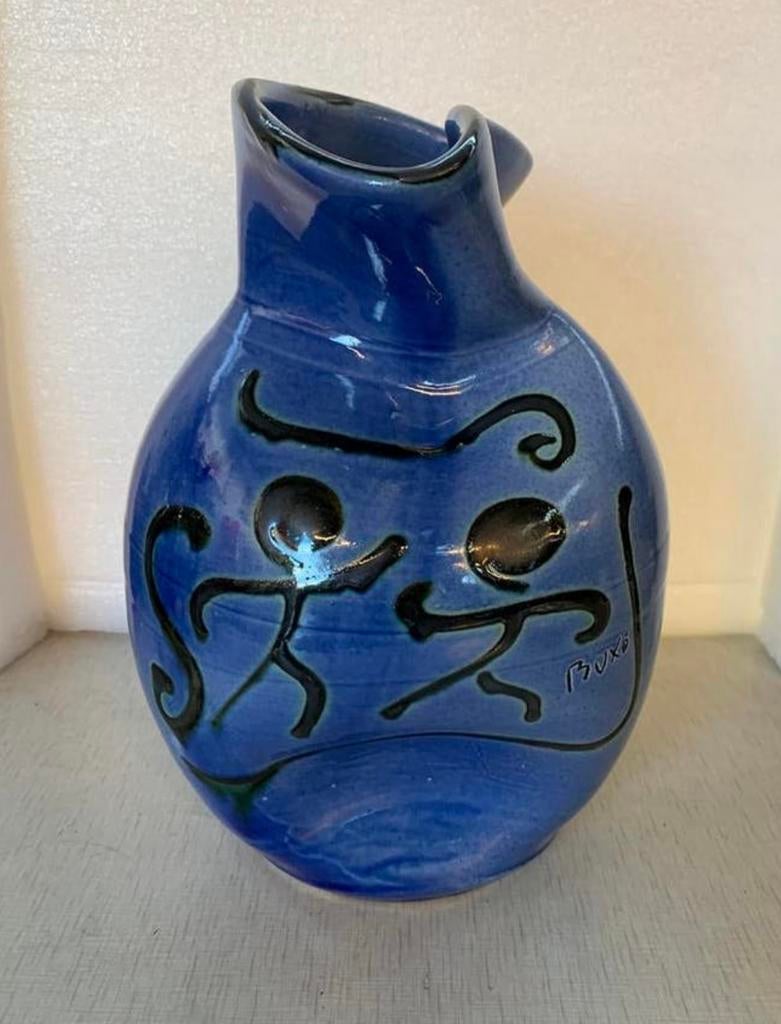 Vaas mooie grote Thomas Buxo Picasso stijl deuken vaas., Ophalen of Verzenden