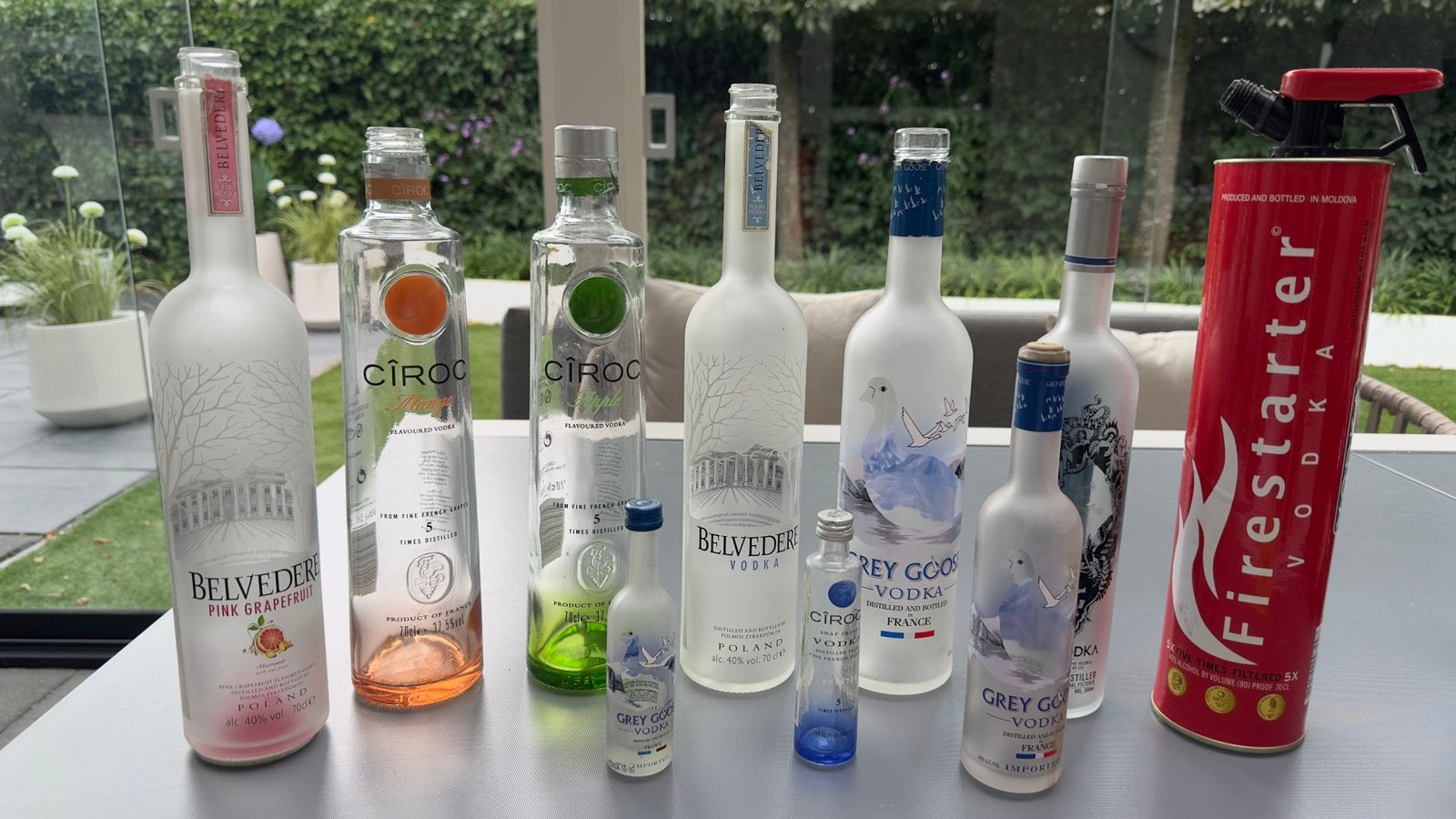Lege mooie flessen voor decoratie belvedere, grey goose, Ophalen, Gebruikt, Overige typen