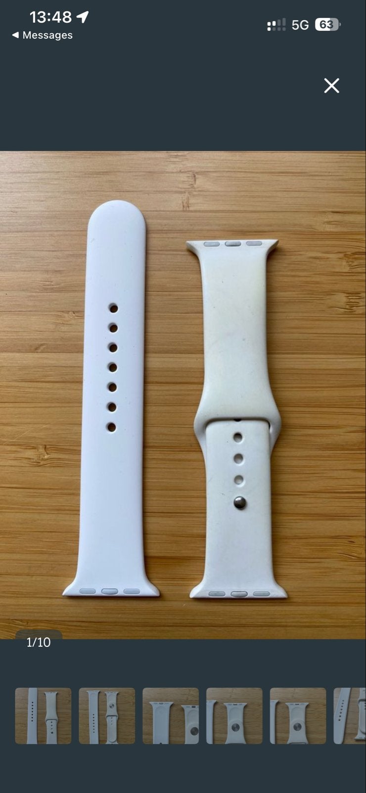 Witte Apple Watch bandjes (M/L en S/M), Ophalen of Verzenden, Gebruikt, Wit