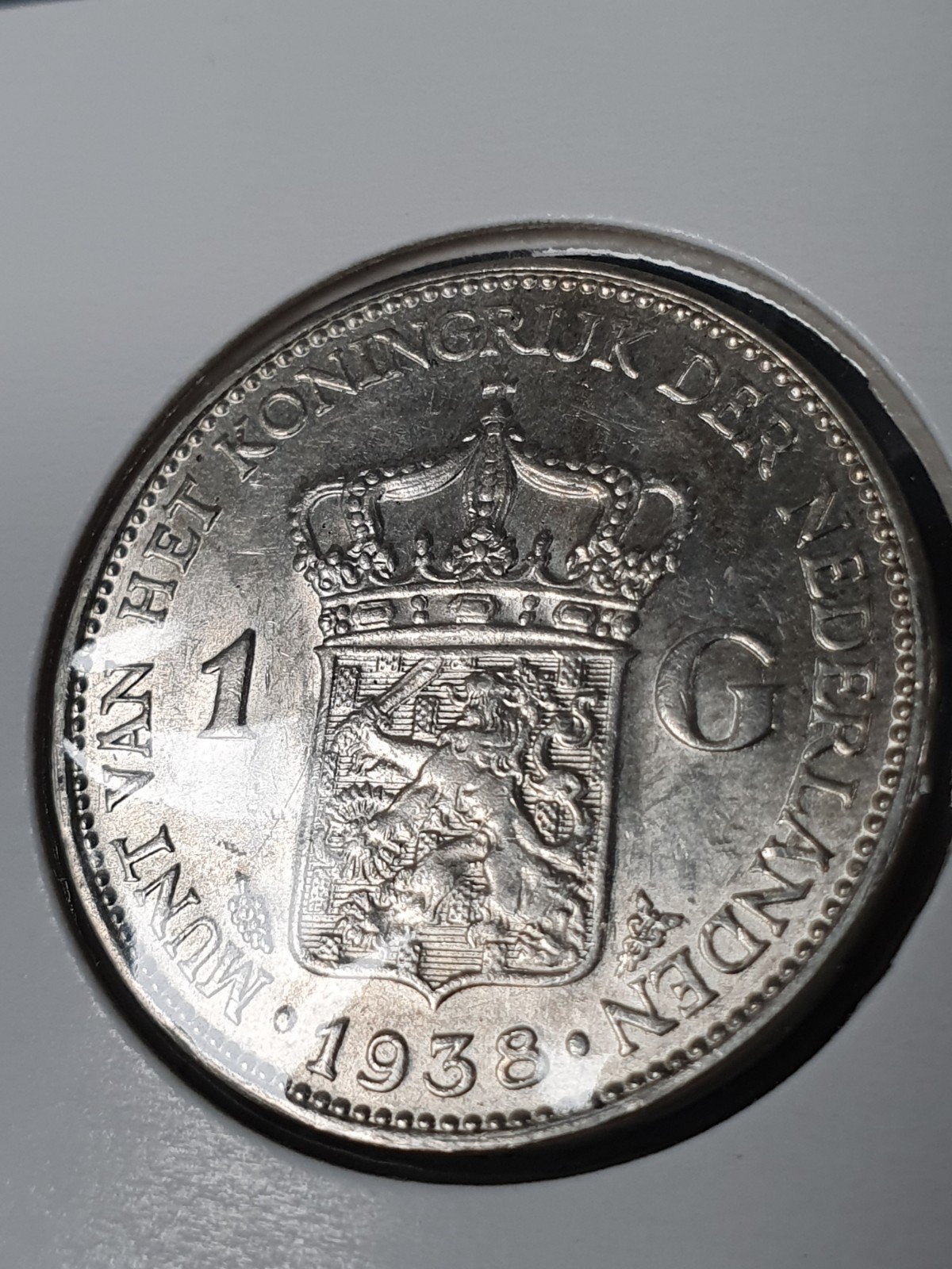 Zilveren 1 Gulden Koningin Wilhelmina 1938, Postzegels en Munten, Ophalen of Verzenden
