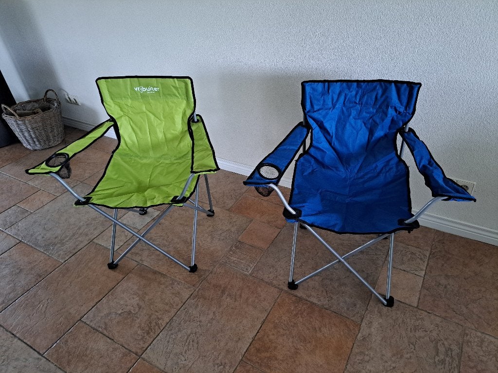 Campingstoelen Dukdalf en vouwstoelen vrijbuiter, Caravans en Kamperen, Ophalen, Gebruikt, Campingstoel
