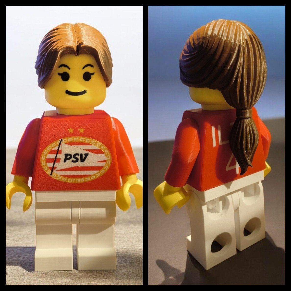 Mega maxi figure van een brick vrouw Psv naam en rugnummer, Ophalen of Verzenden, Nieuw, PSV