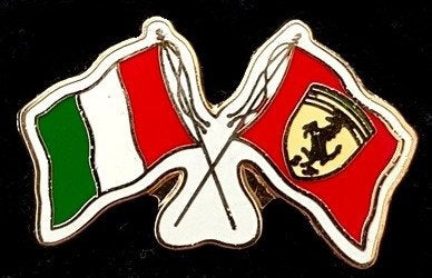 Ferrari- Italie vlaggen pin, Verzenden, Nieuw, Transport, Speldje of Pin