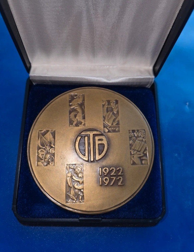 Penning / Medaille VTB 1922 - 1972, Ophalen of Verzenden, Brons, Buitenland