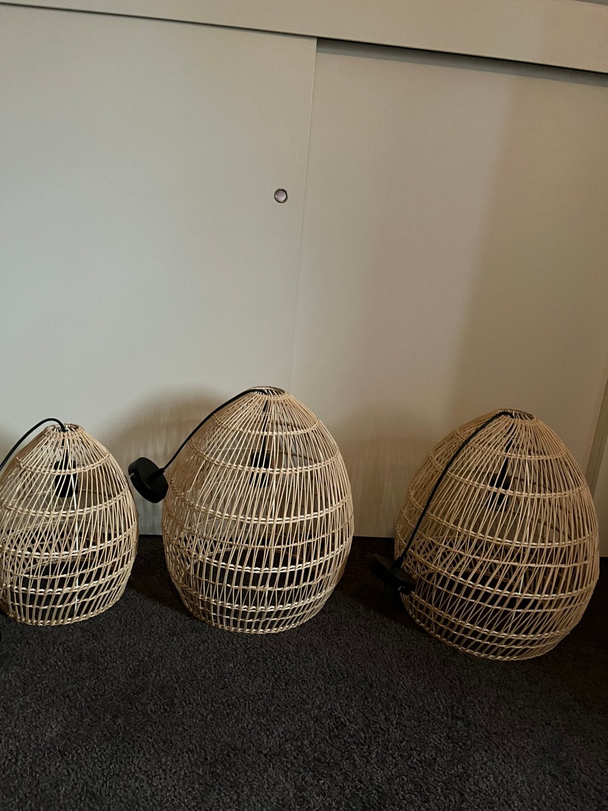 Z.G.A.N rotan hanglampen, Ophalen, Zo goed als nieuw, Ovaal, Hanglamp