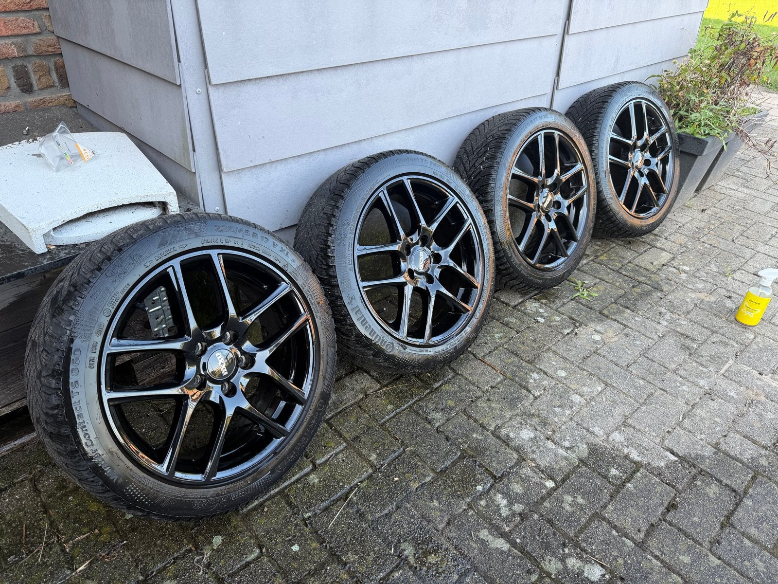 Zwarte velgen 17 inch winterbanden, Auto-onderdelen, Banden en Velgen, Ophalen, Gebruikt, Banden en Velgen, 17 inch