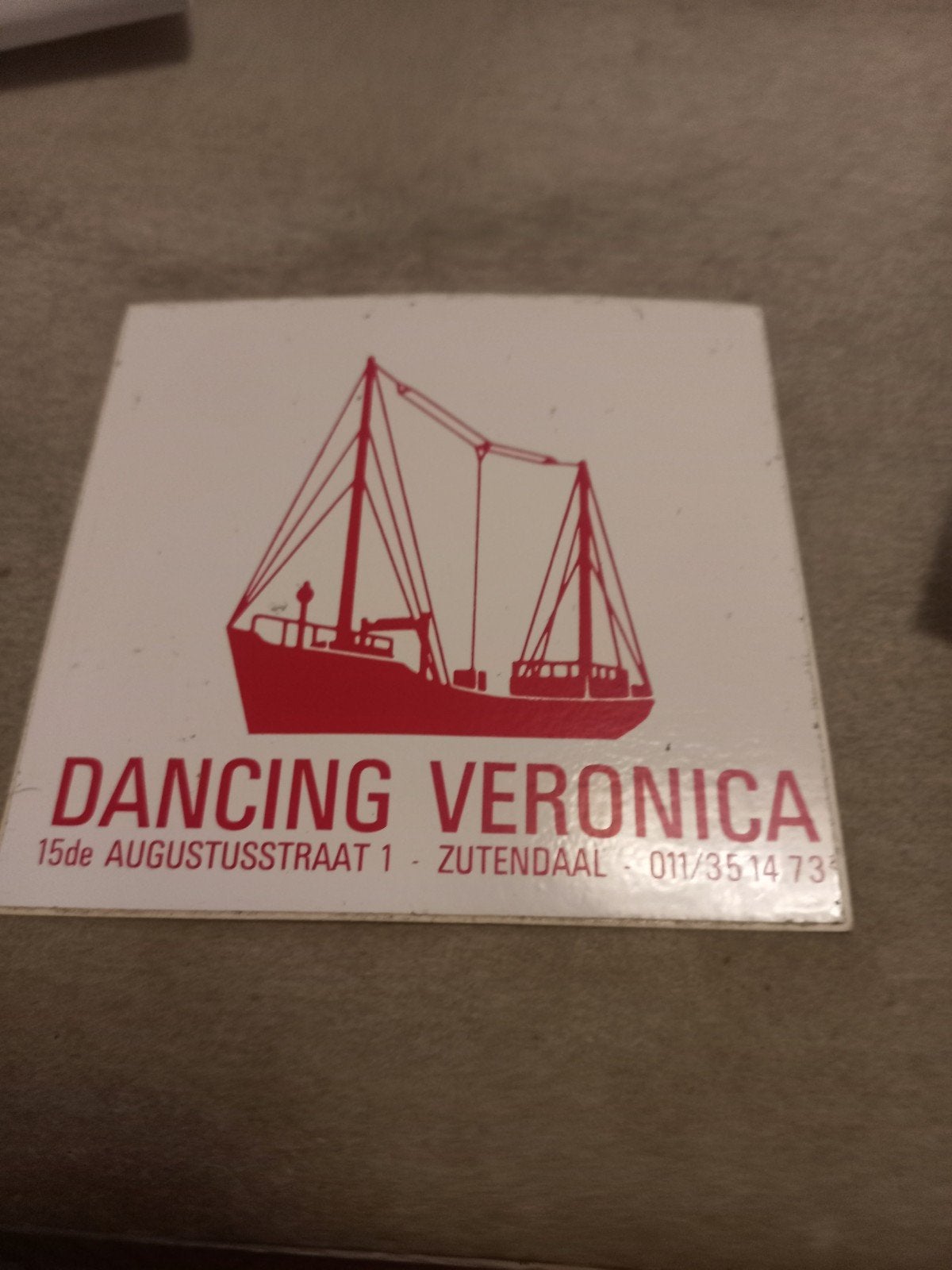 Vintage sticker Dancing Veronica Zutendaal, Ophalen of Verzenden, Gebruikt