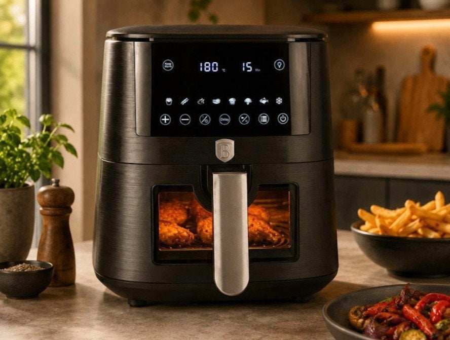 nieuwe Berlinger Haus Airfryer 5L met Kijkvenster, Ophalen of Verzenden, Nieuw, Airfryer XL, 1500 gram of meer