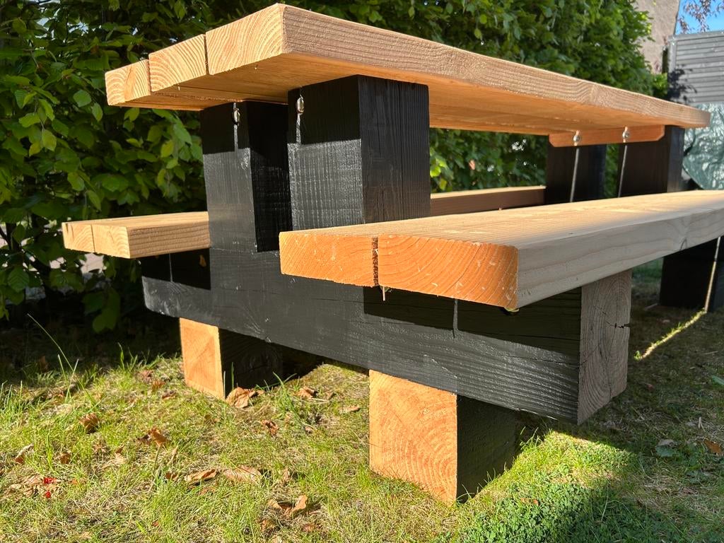 NIEUW! Picknicktafel 6-8 kids, douglas, 180x100, demontabel., Ophalen, Nieuw, Rechthoekig, Kinderpicknicktafel