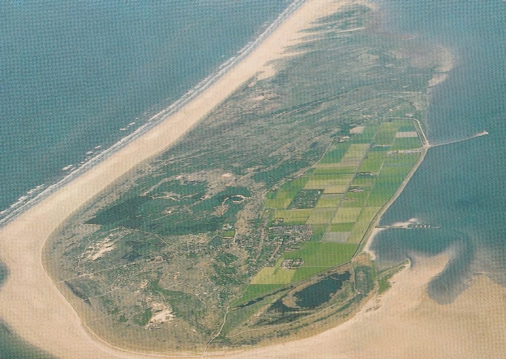 SCHIERMONNIKOOG Luchtfoto Eiland, Verzenden, 1980 tot heden, Gelopen, Waddeneilanden