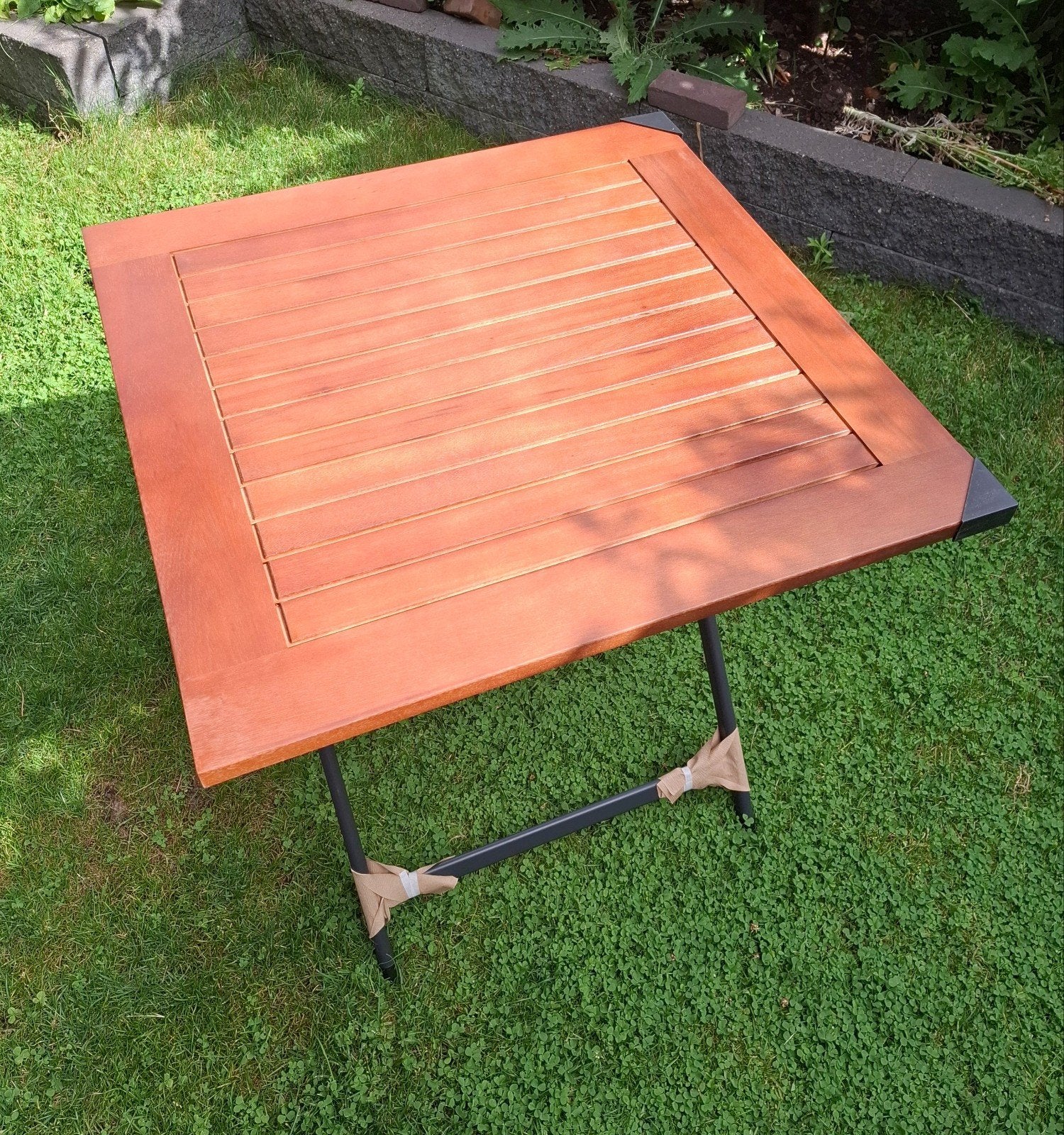 Opvouwbare houten tuintafel / balkontafel Livarno Home, Tuin en Terras, Ophalen, Nieuw, Vierkant, Hout
