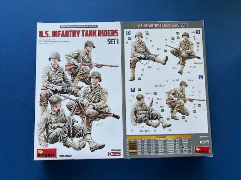MiniArt	35407	U.S. Infantry Tank Riders Set 1	1/35, Verzenden, Nieuw, 1:35 tot 1:50