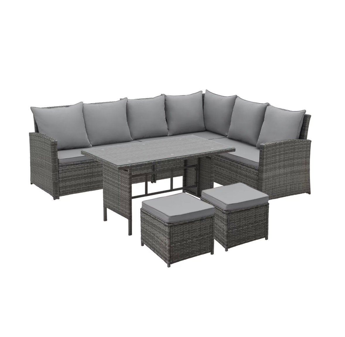 Nieuwe Loungeset / Tuinbankset Hoekbank met Tafel en Krukken, Ophalen, Nieuw