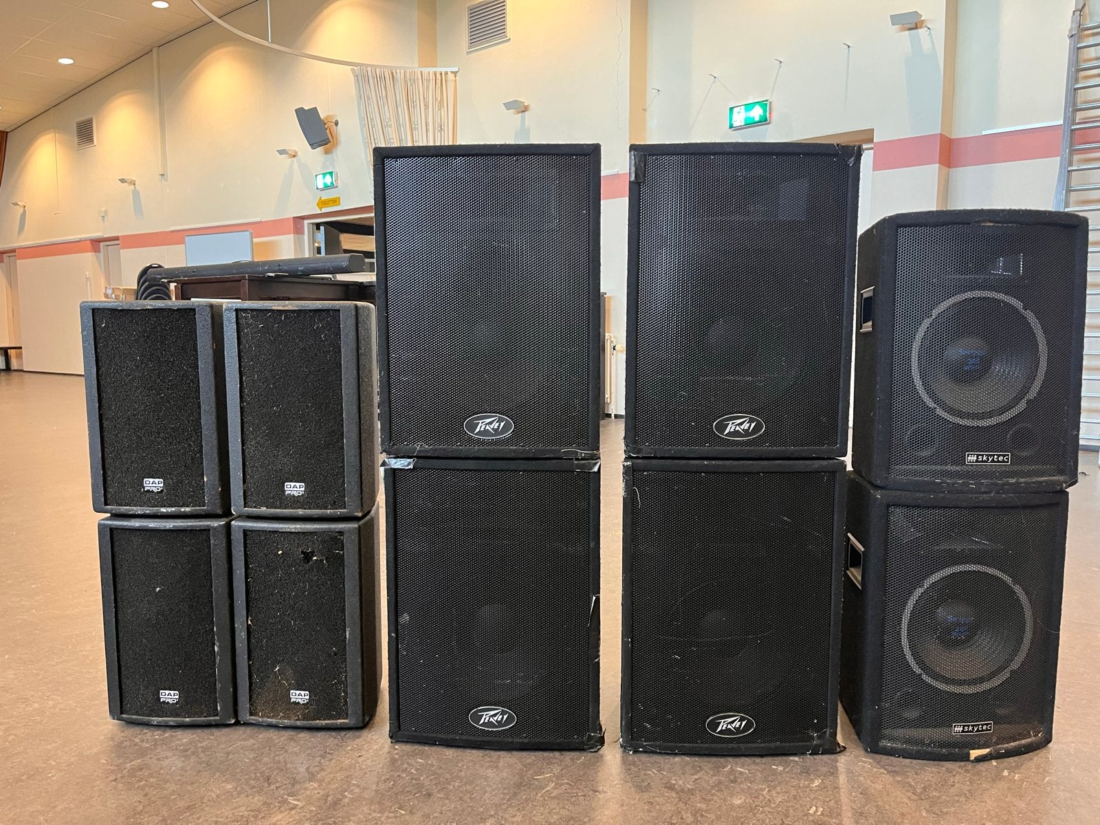 Speakerset: Peavey, Skytec, Clubmate 15 - Diverse modellen, Audio, Tv en Foto, Luidsprekers, Gebruikt, Speakerset, Ophalen, 150 watt of meer